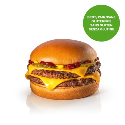 Double Cheeseburger avec pain sans gluten